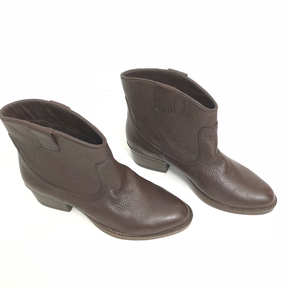 Kenneth Cole Reaction Hot Step Leather Ankle Boots